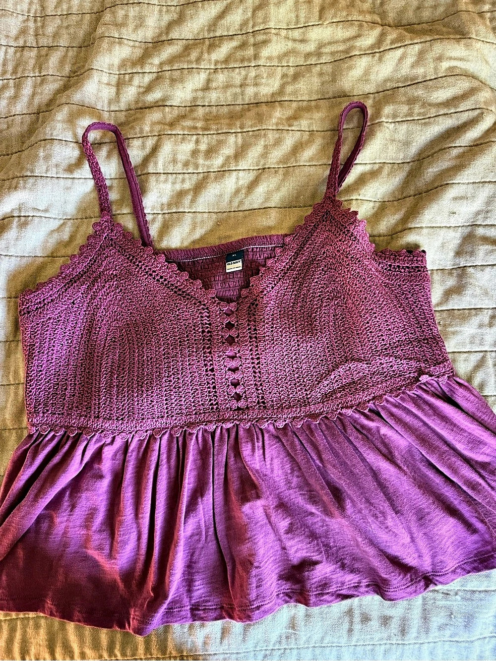 Old Navy Sleeveless Crochet Tank Top